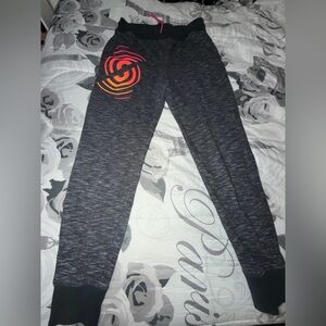 Gray Zumba Joggers with Spiral Design